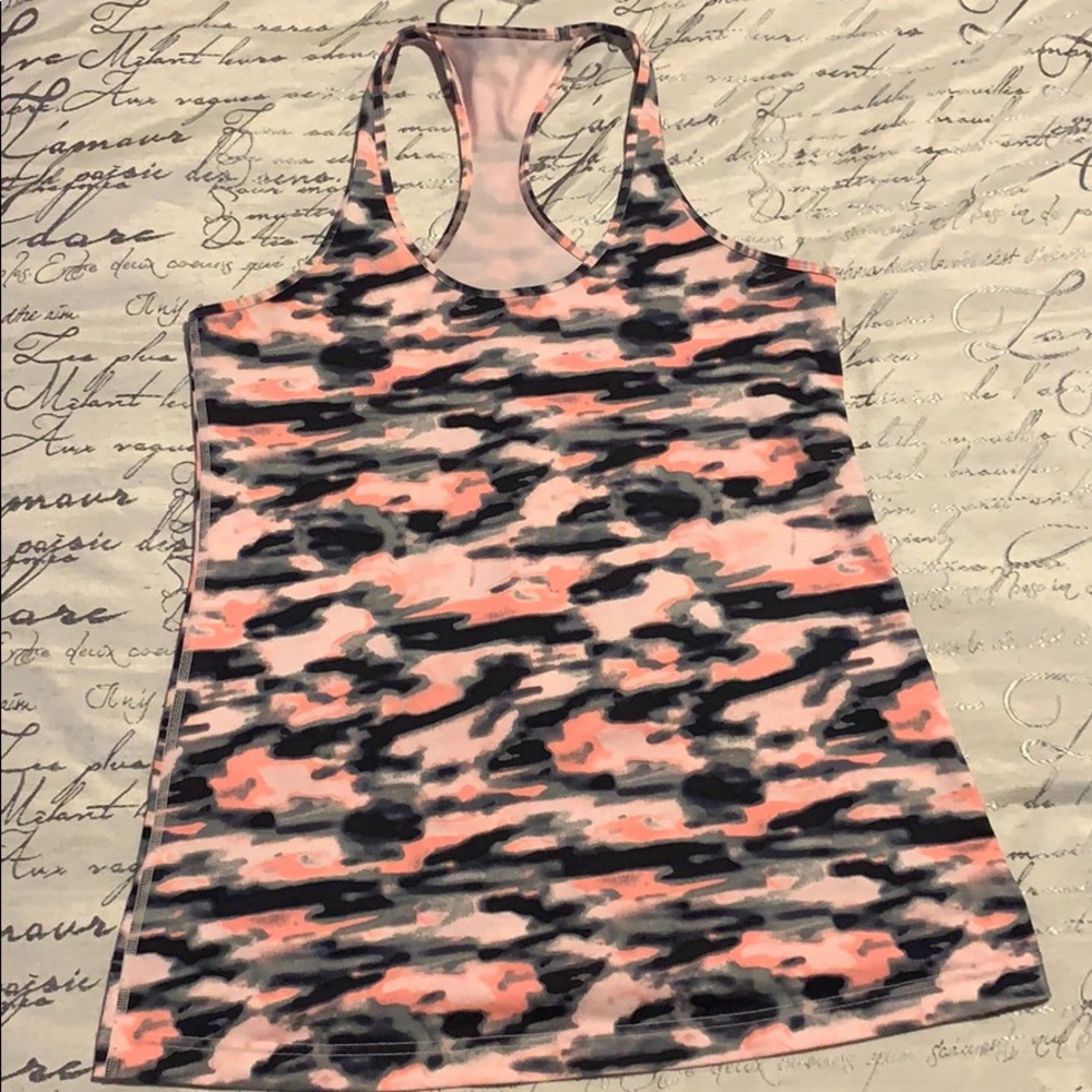 Lululemon pink camo tank top